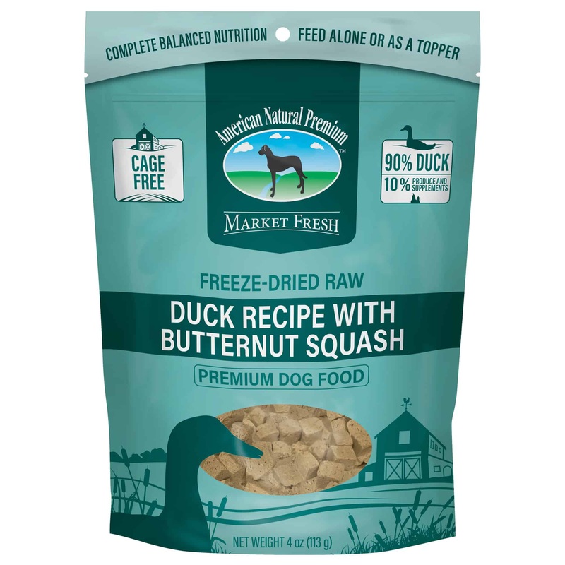 American Natural Premium Freeze-Dried Raw Duck Recipe With Butternut Squash 4oz Bag