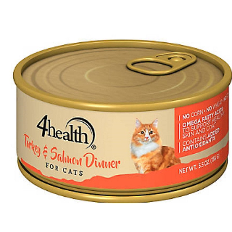 4health with Wholesome Grains Cat Turkey & Salmon Wet Cat Food 5.5 oz. Can