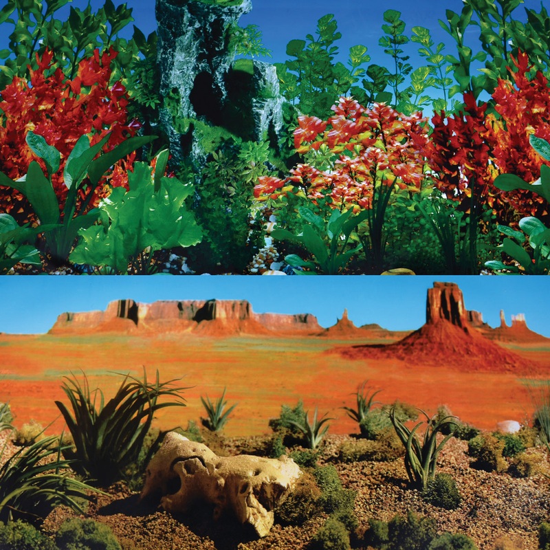 Underwater Treasures Red Butterfly/Desert Reversible Background 24 inch Tall (Sold By FT)