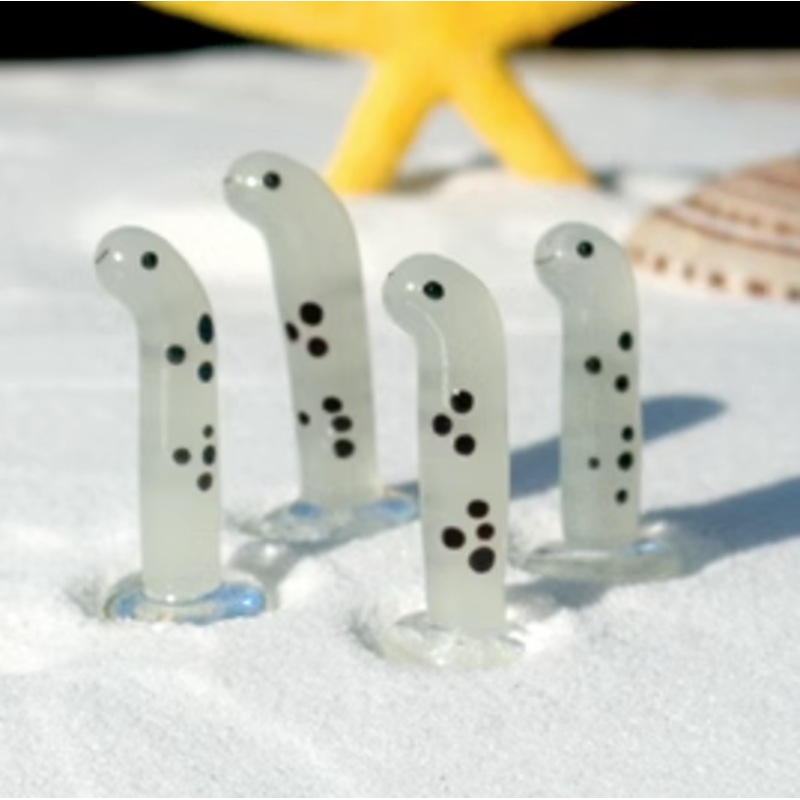 MARIMO Ornare Glass Series (White Eel / 1.1 x 2.9cm / 1PC)