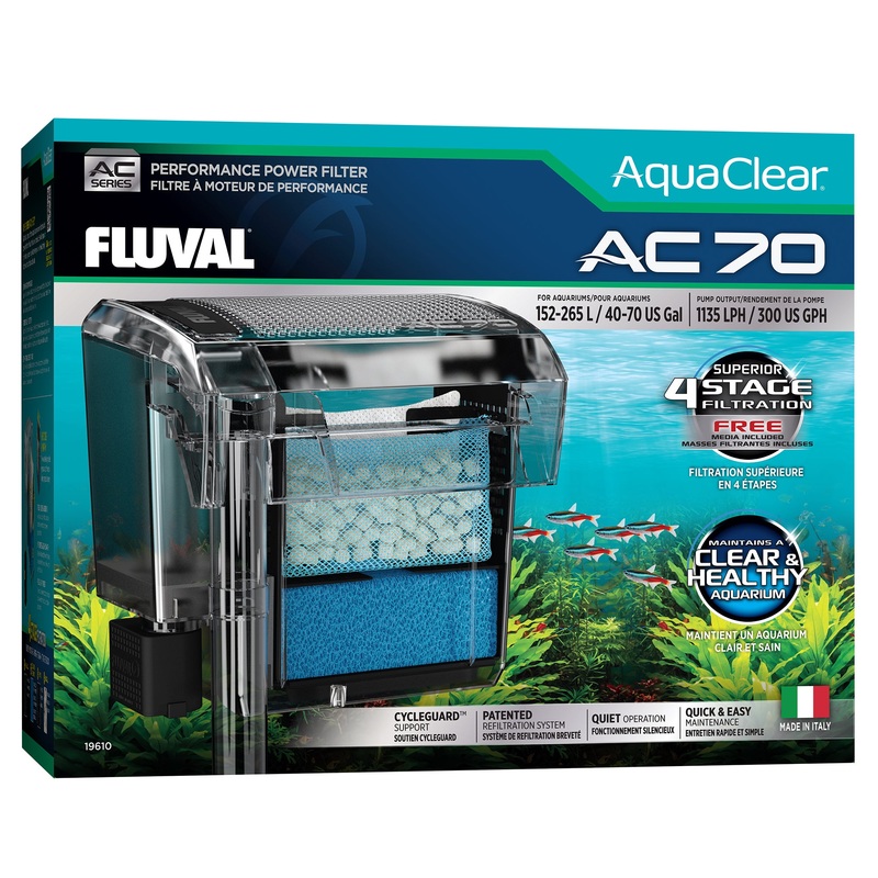 Fluval AquaClear 70 Power Filter – 152-265 L (40-70 gal)