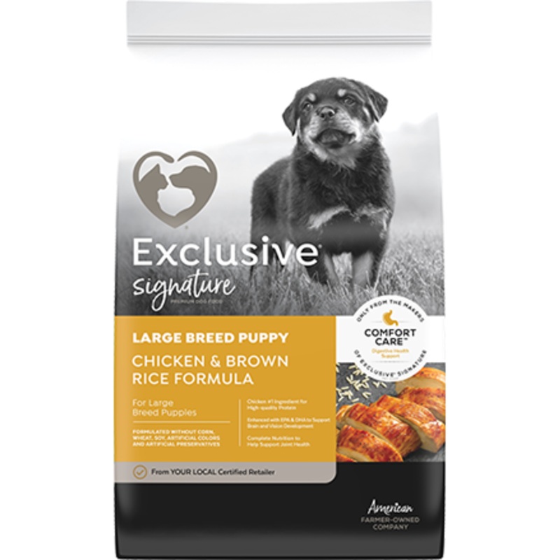 Exclusive Signature Large Breed Puppy Chicken & Brown Rice Formula 30 Lb