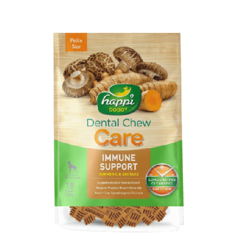 Happi Doggy Dental Chew Care-Immune Support-2.5″ (18 pieces)-150g