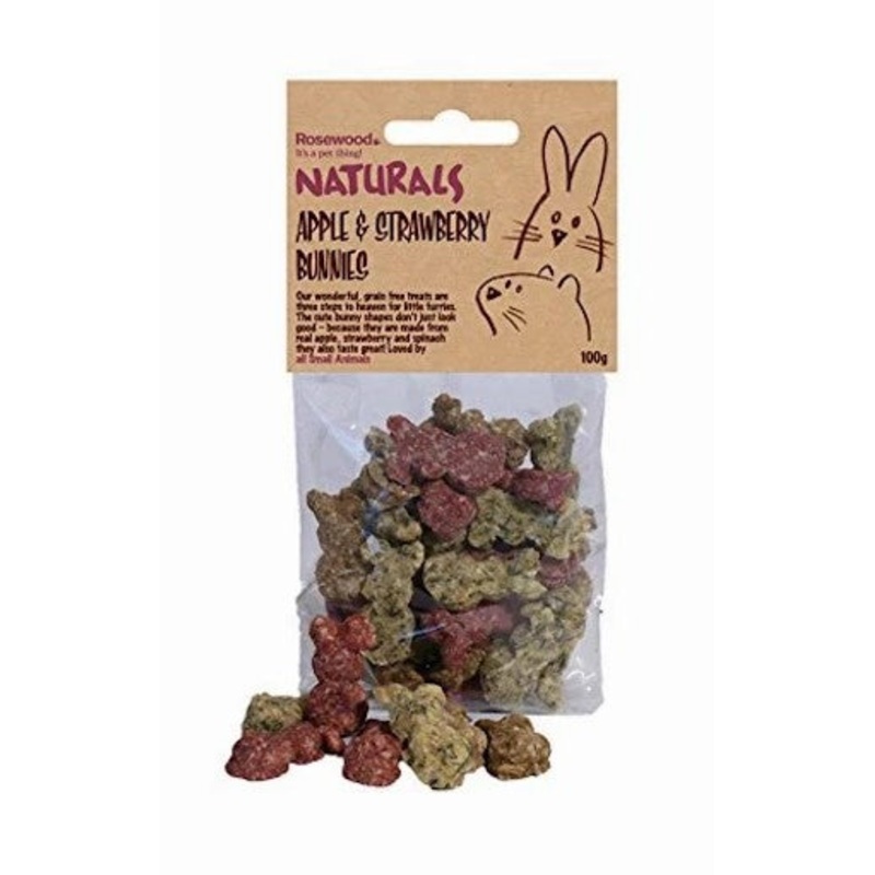 Naturals Apple & Strawberry Bunnies 100g