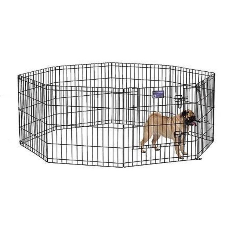 Midwest Black E-Coat Exercise Pen with Door