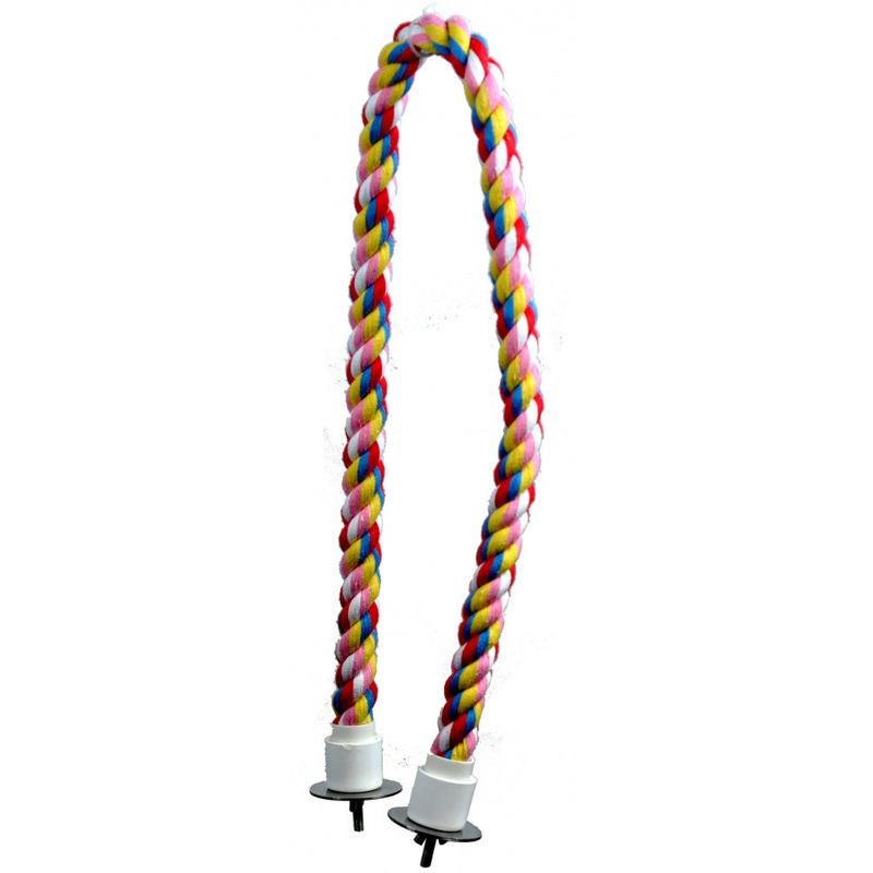 A & E Happy Beaks Cotton Cable Perch Bird Cage Accessory