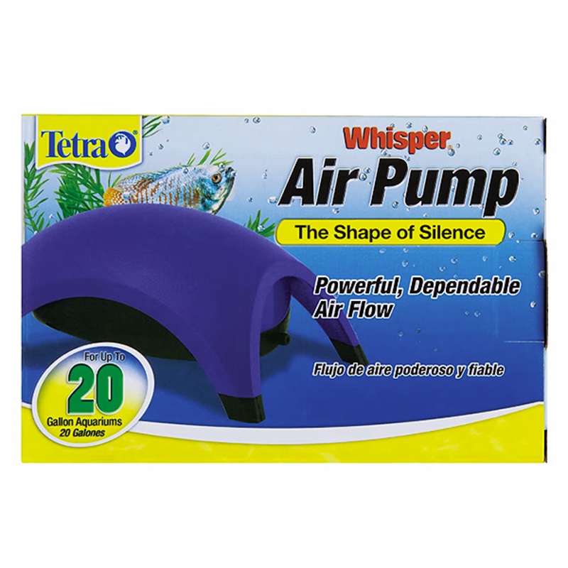 Whisper 20 Quiet Aquarium Oxygen Air Pump for Aquariums up to 20 Gallons