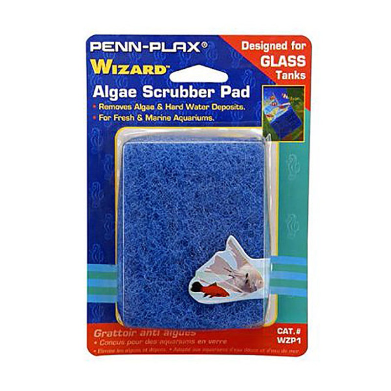 Wizard Algae Scrubber Pad Glass Aquarium Cleaning Tool 3-in x 4-in