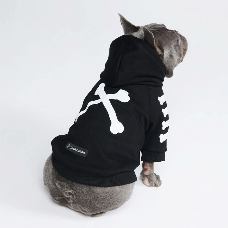 “WOOF” Dog Hoodie – Black & Reflective