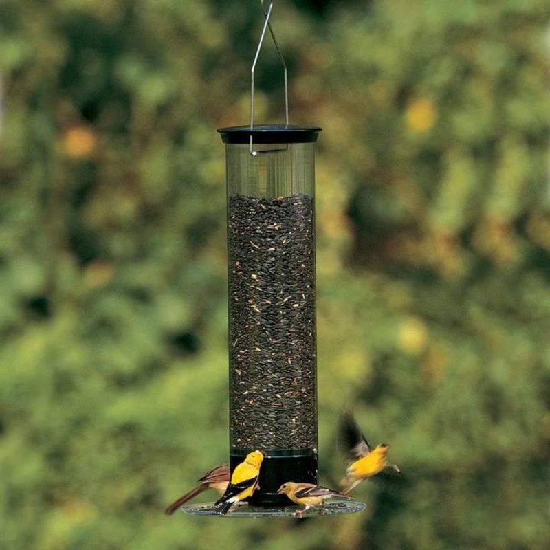 Droll Yankees Yankee Tipper Squirrel-Resistant Bird Feeder, 5 lb. capacity, 28 in., Black