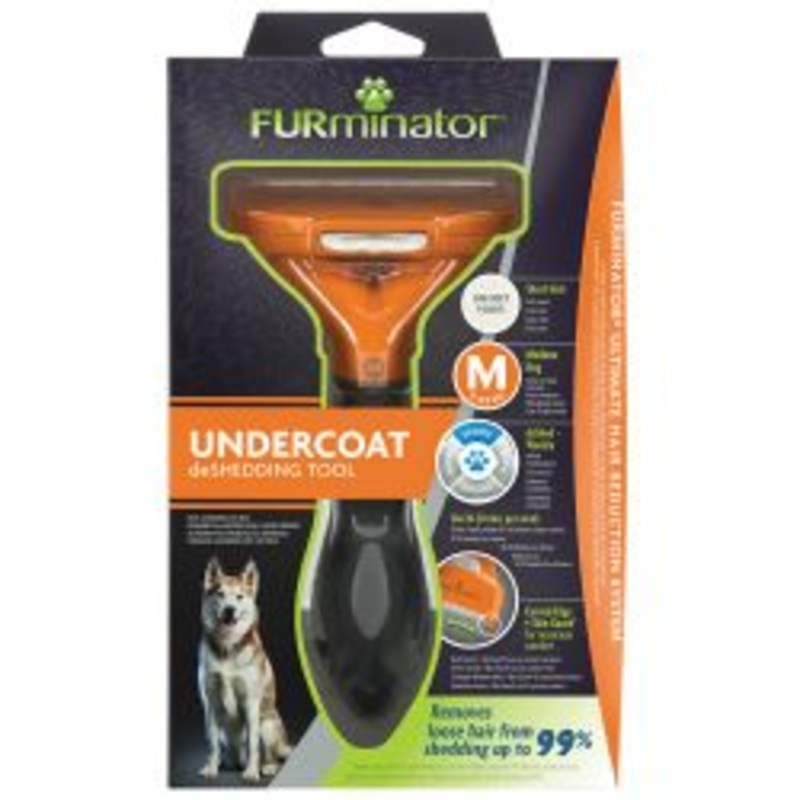 FURminator Undercoat deShedding Tool for Medium Short Hair Dog, medium