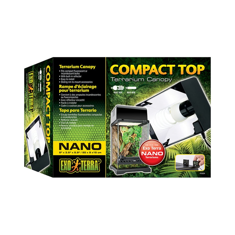 Exo Terra Compact Top Fluorescent Terrarium Canopy Light 20cm