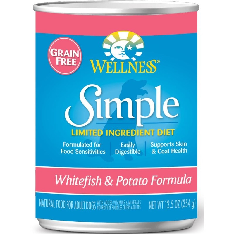 Wellness Simple Natural Limited Ingredient Diet Whitefish and Potato Recipe Wet Canned Dog Food