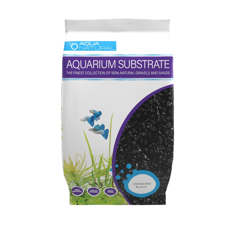 Aqua Natural Diamond Black Gravel Substrate 10lb Bag