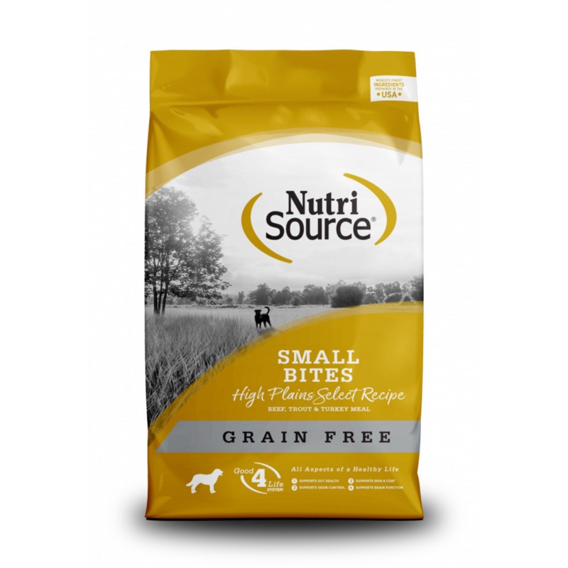 NutriSource Grain Free High Plains Select Small Bites Dry Dog Food