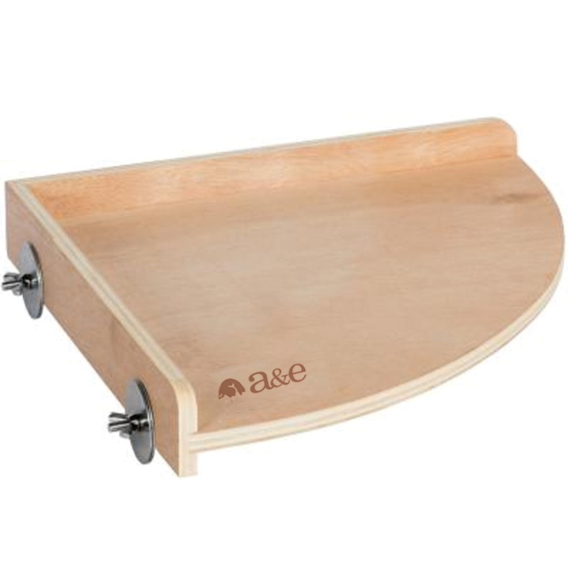 A&E Cage Co 11x11x1.62in Small Animal Corner Shelf – Large