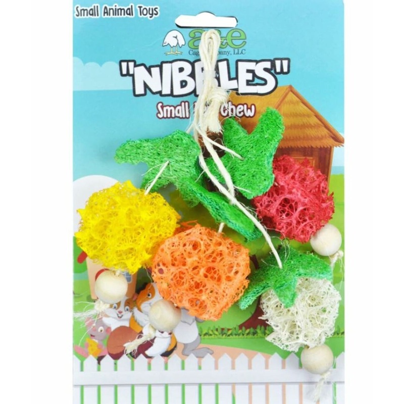 A&E Cage Co Nibbles Fruit Bunch Loofah Chew Toy