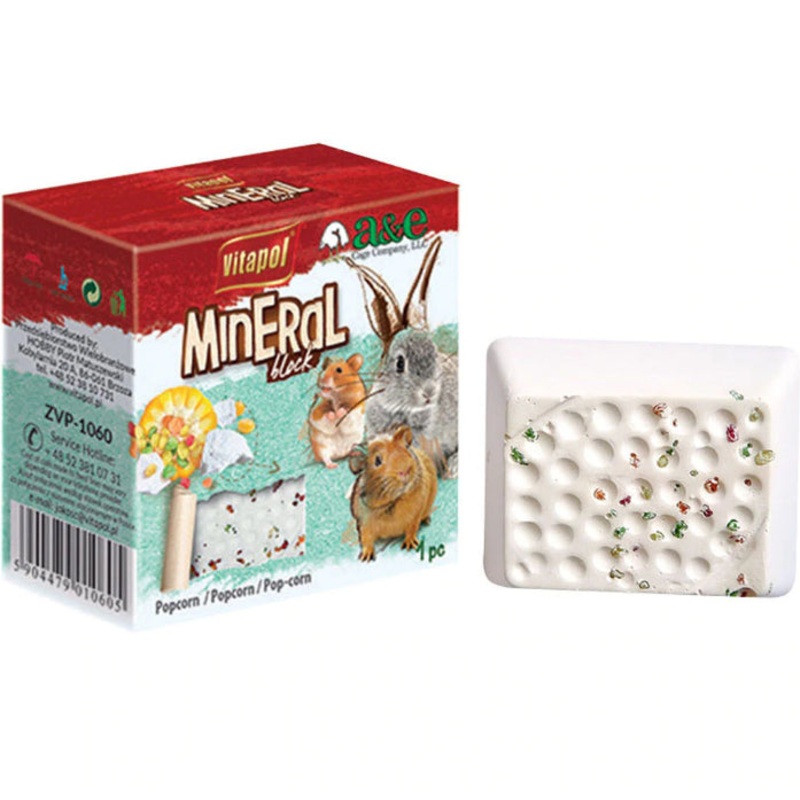 A&E Cage Co Popcorn Flavored Mineral Block Small