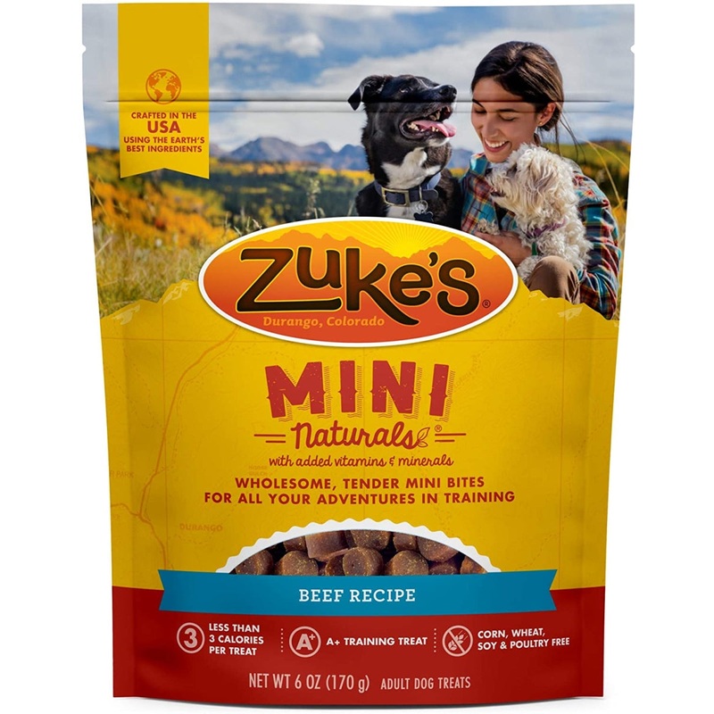 Zuke’s Mini Naturals Training Dog Treats Beef Recipe – 6 oz Pouch