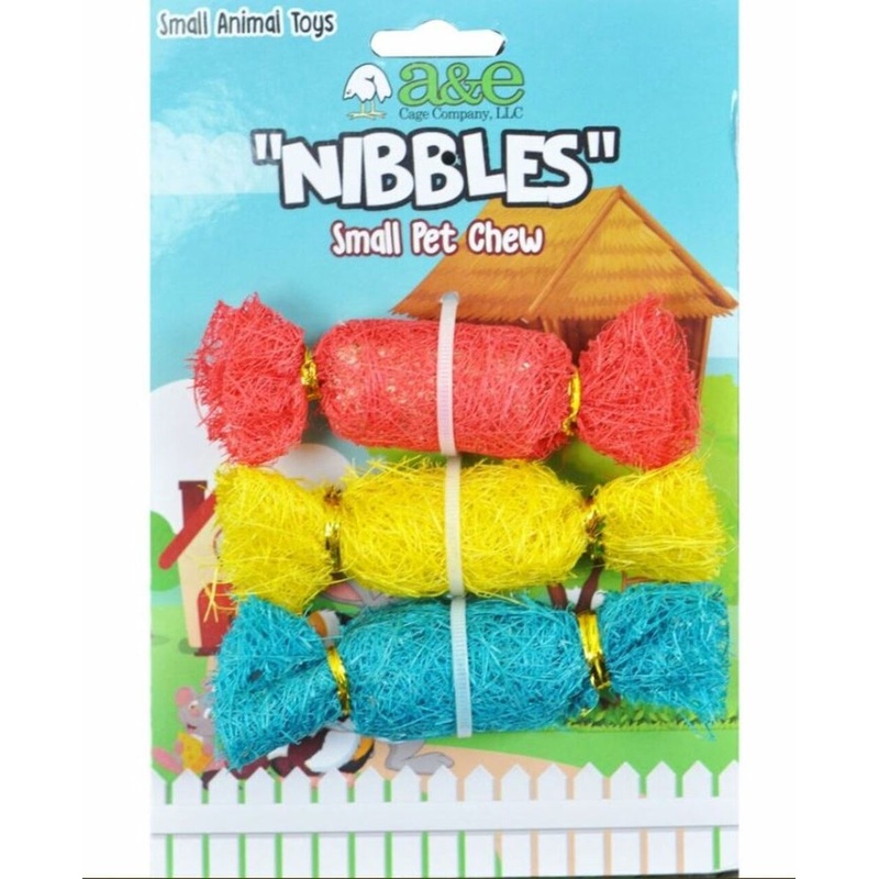 A&E Cage Co Nibbles Candy Loofah Chew Toys
